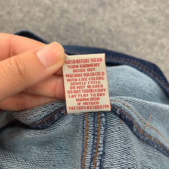 Blue Spice Knit French Terry Shortalls Womens L Large Denim Anti Blue Pockets - Picture 13 of 15